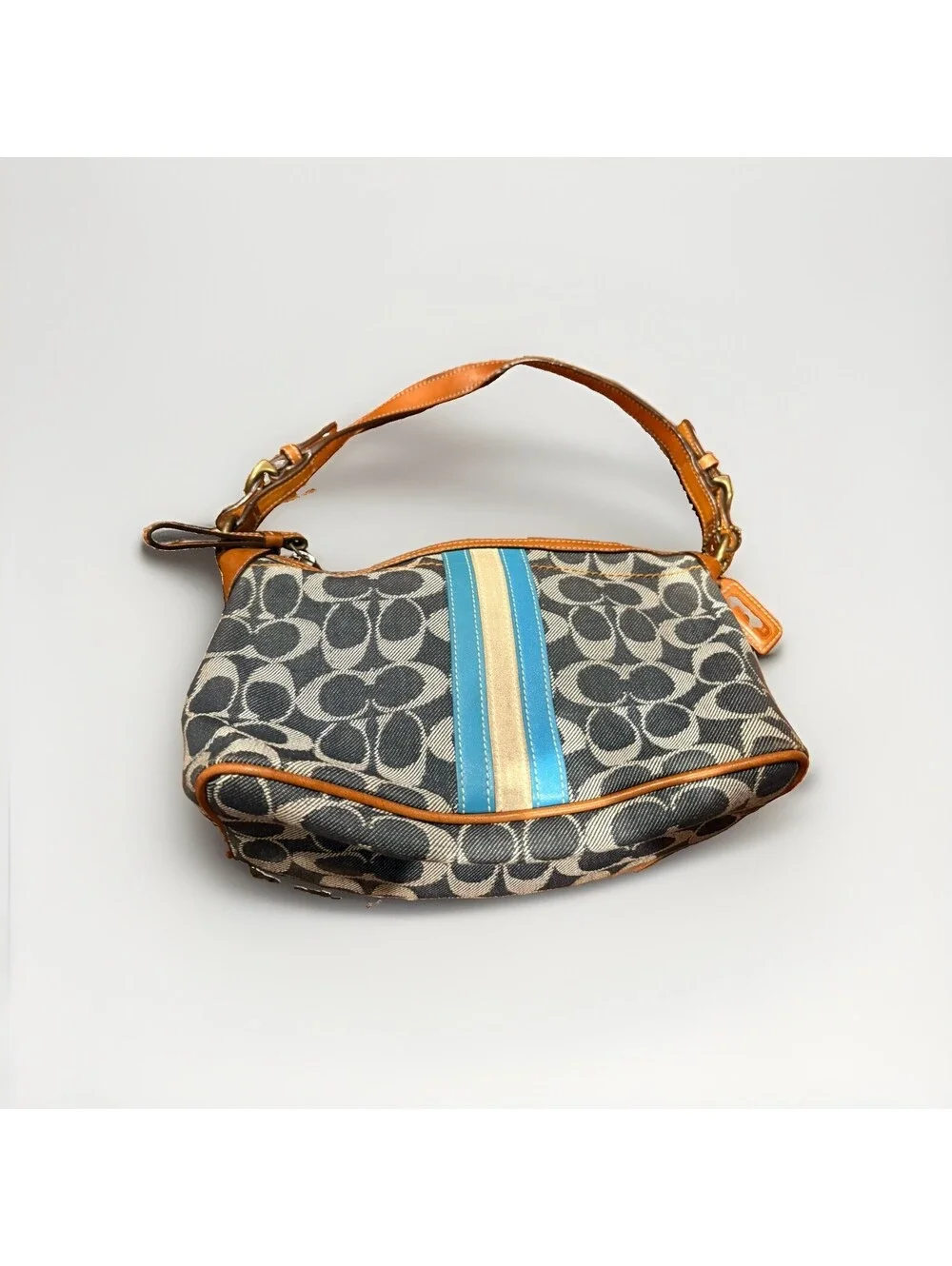 Y2K Coach Signature Denim Sufflette Mini Shoulder Bag Style 7041
